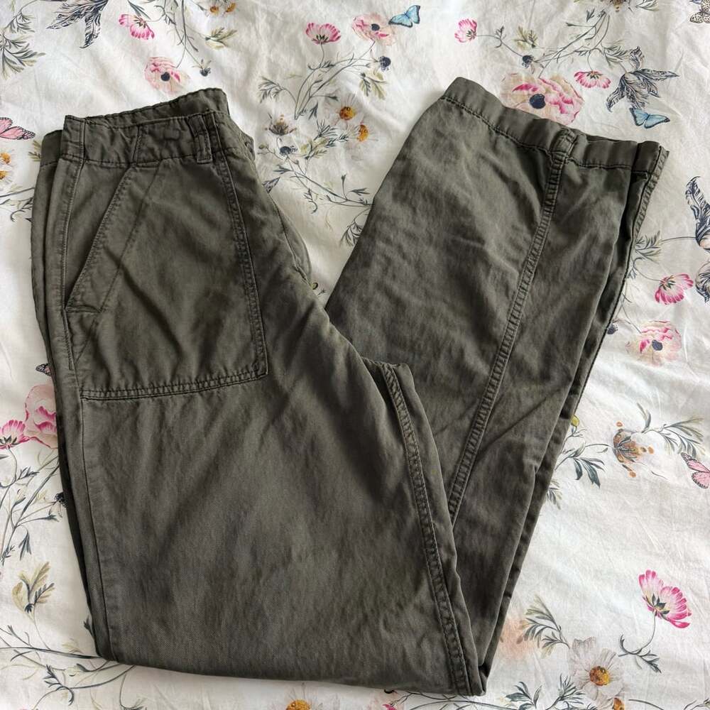 ASOS DESIGN Utility Pants US 10 Khaki Green Lyocell Cotton